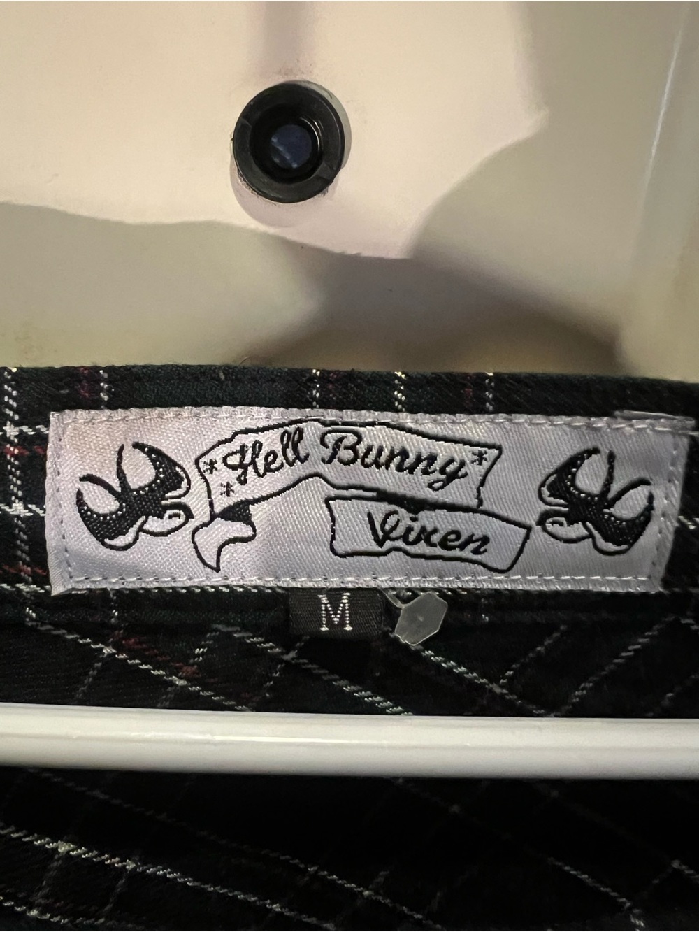 Hell Bunny Black Plaid Vixen Skirt